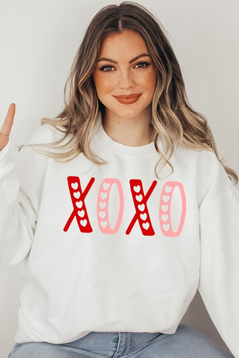 Pink & Red Xoxo Sweatshirt | Modern Boutique Fashion