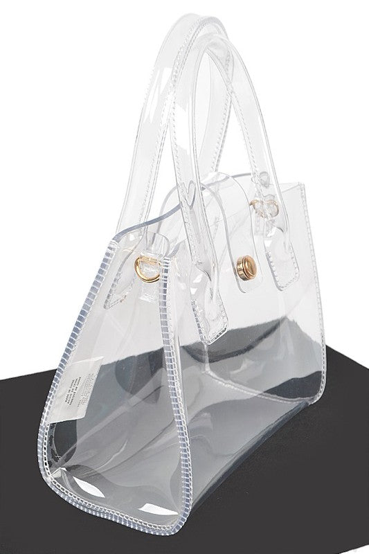 Transparent Top Handle Convertible Stadium Bag