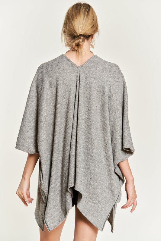 Vneck Poncho Top