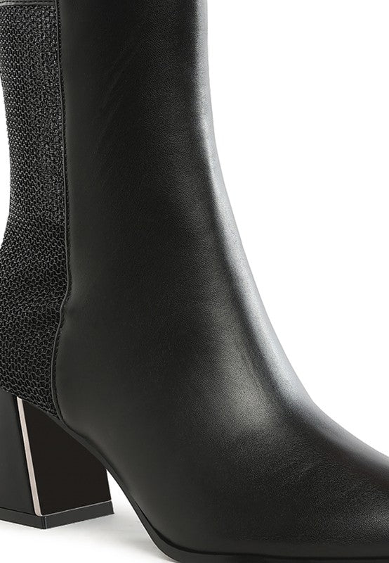Mimosa Mesh Detail Pointy Ankle Boots | Modern Boutique Fashion
