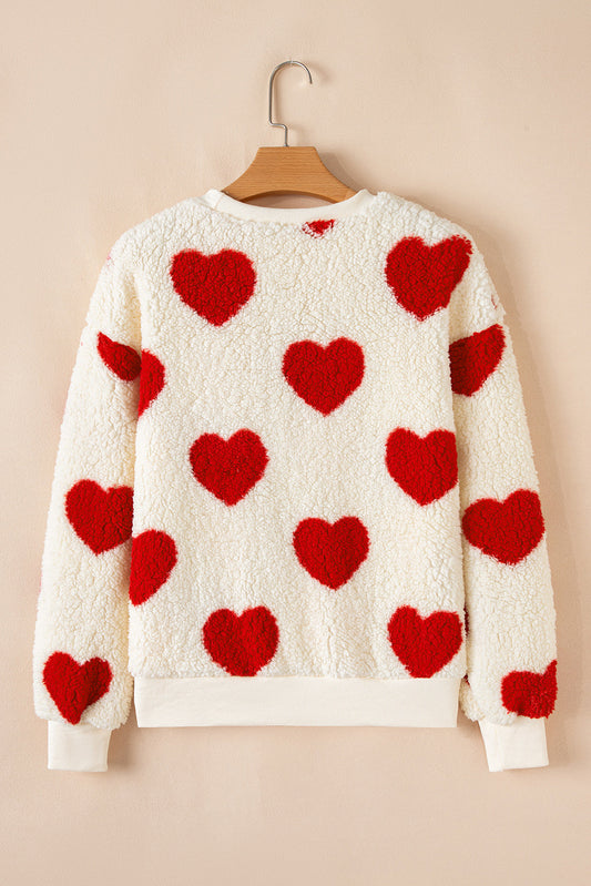 Emily Shoulder Crewneck Plush Sweatshirt