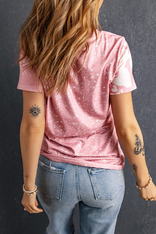 Tie Dye Bleached Short Sleeve T-Shirt