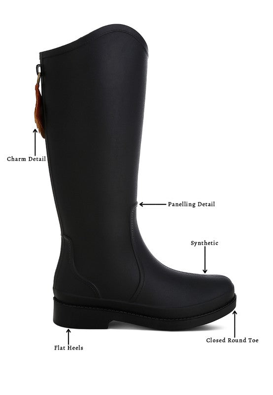 Indiana Charm Detail Calf Boots | Modern Boutique Fashion