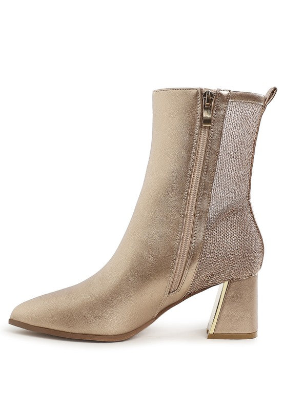 Mimosa Mesh Detail Pointy Ankle Boots | Modern Boutique Fashion