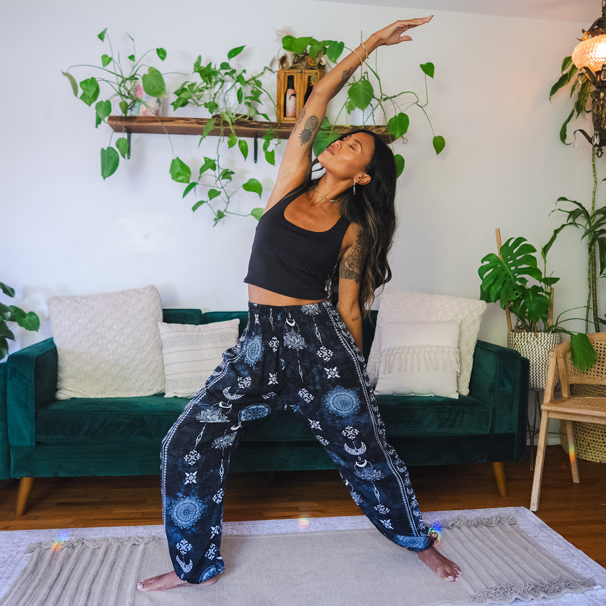 Twilight Lotus Harem Pants with Pockets