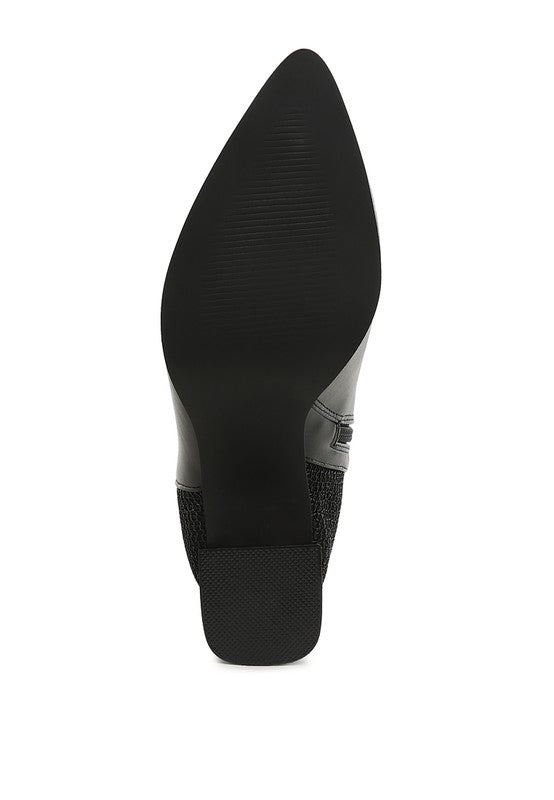 Mimosa Mesh Detail Pointy Ankle Boots | Modern Boutique Fashion
