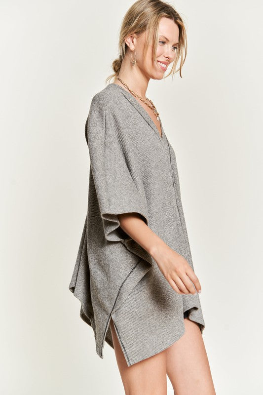 Vneck Poncho Top