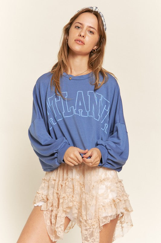Terry Batwing Sleeve Top