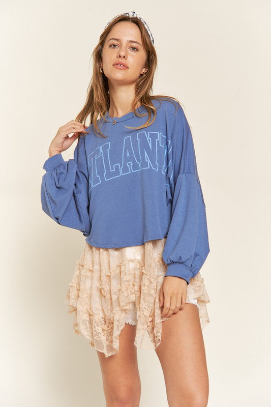 Terry Batwing Sleeve Top