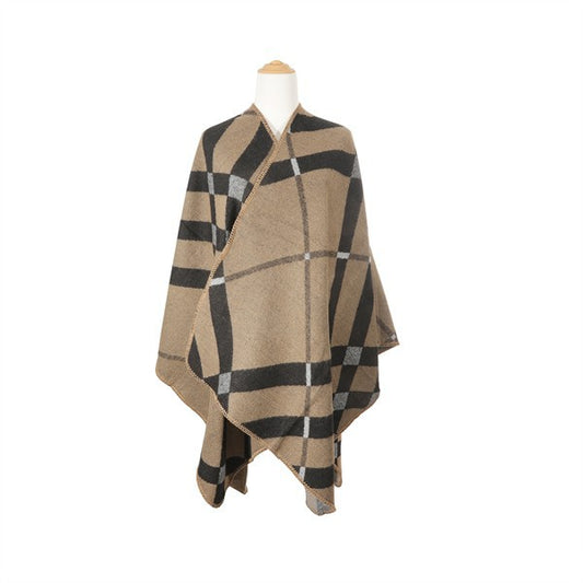 Stripe Asymmetrical Poncho | Modern Boutique Fashion