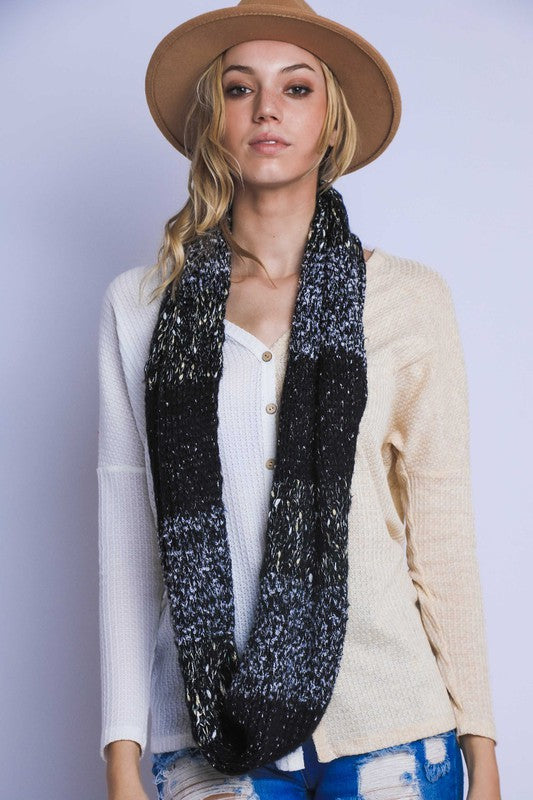 Two Toned Infinity String Scarf | Modern Boutique Fashion