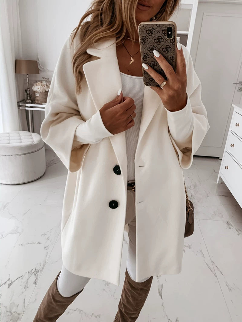 Women's Winter Lapel Pocket Jacket – Casual Fashion Coat