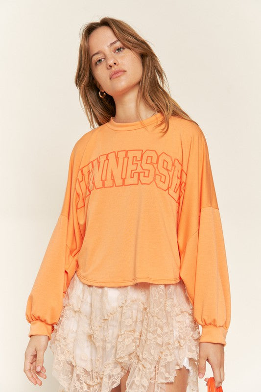 Terry Batwing Sleeve Top