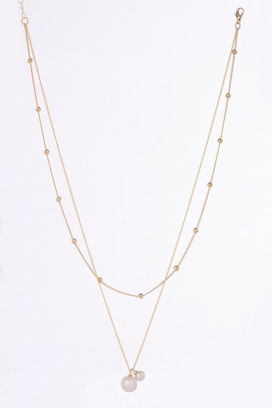 Natural pearl pendant necklace