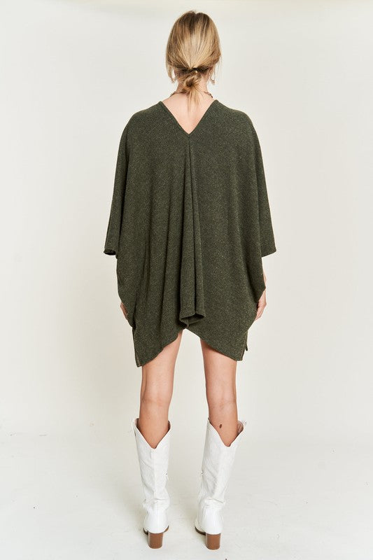 Vneck Poncho Top