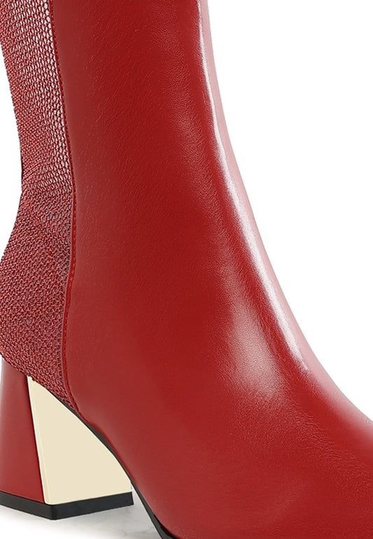 Mimosa Mesh Detail Pointy Ankle Boots | Modern Boutique Fashion
