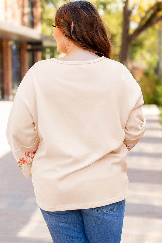 Harmony Plus Size Flower Patched Top