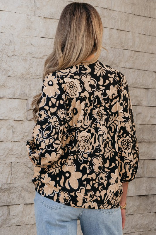 Camilla Bracelet Sleeve Boho Blouse women's boutique style