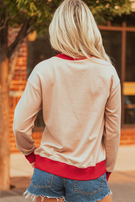 GAME DAY Varsity Stripe Crewneck Sweatshirt