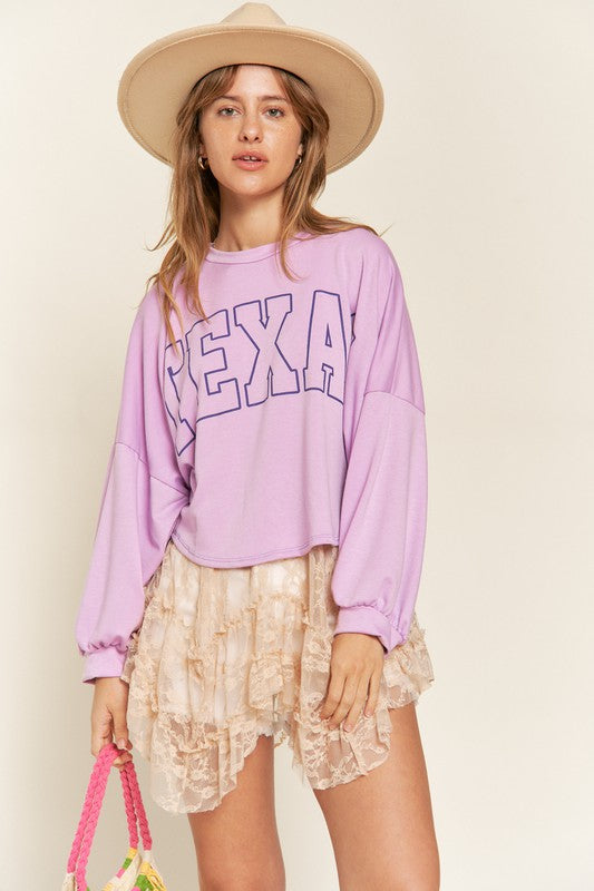 Terry Batwing Sleeve Top