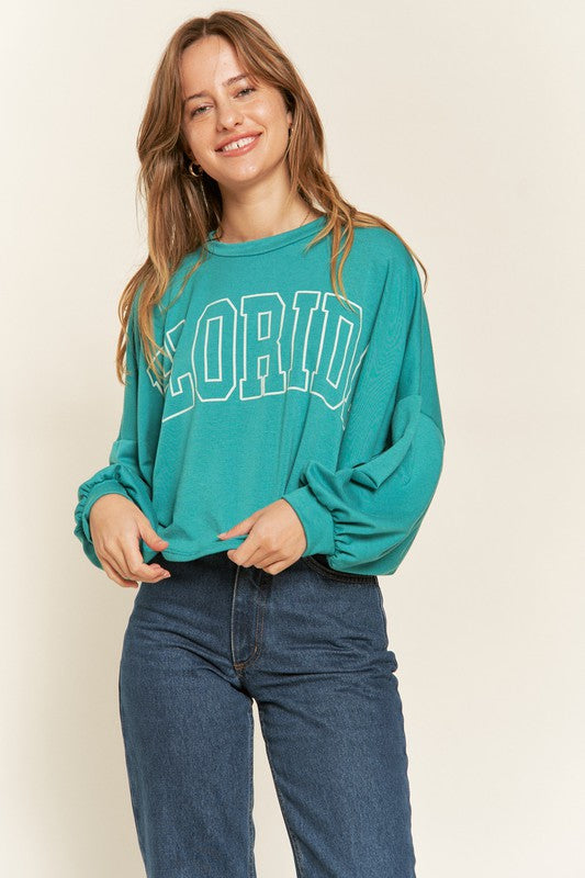 Terry Batwing Sleeve Top