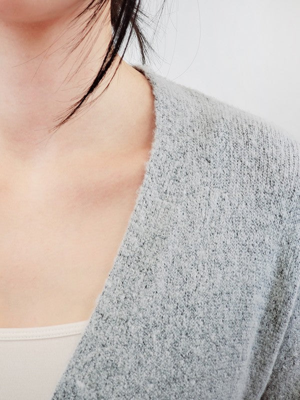 Cozy Elastic Loose Fit Sweater Cardigan W/Pockets | Modern Boutique Fashion