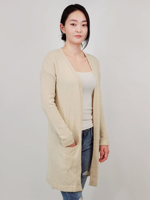 Cozy Elastic Loose Fit Sweater Cardigan W/Pockets | Modern Boutique Fashion