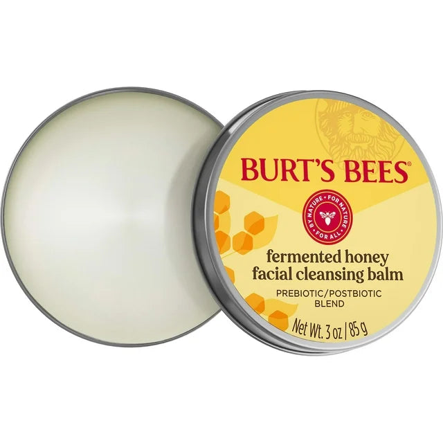 Burt'S Bees Fermented Honey Facial Cleansing Balm, With Prebiotic And Postbiotic Blend, Contains Fermented Honey And Green Tea, Natural Origin Skin Care, 1 Tin, 3 Oz..