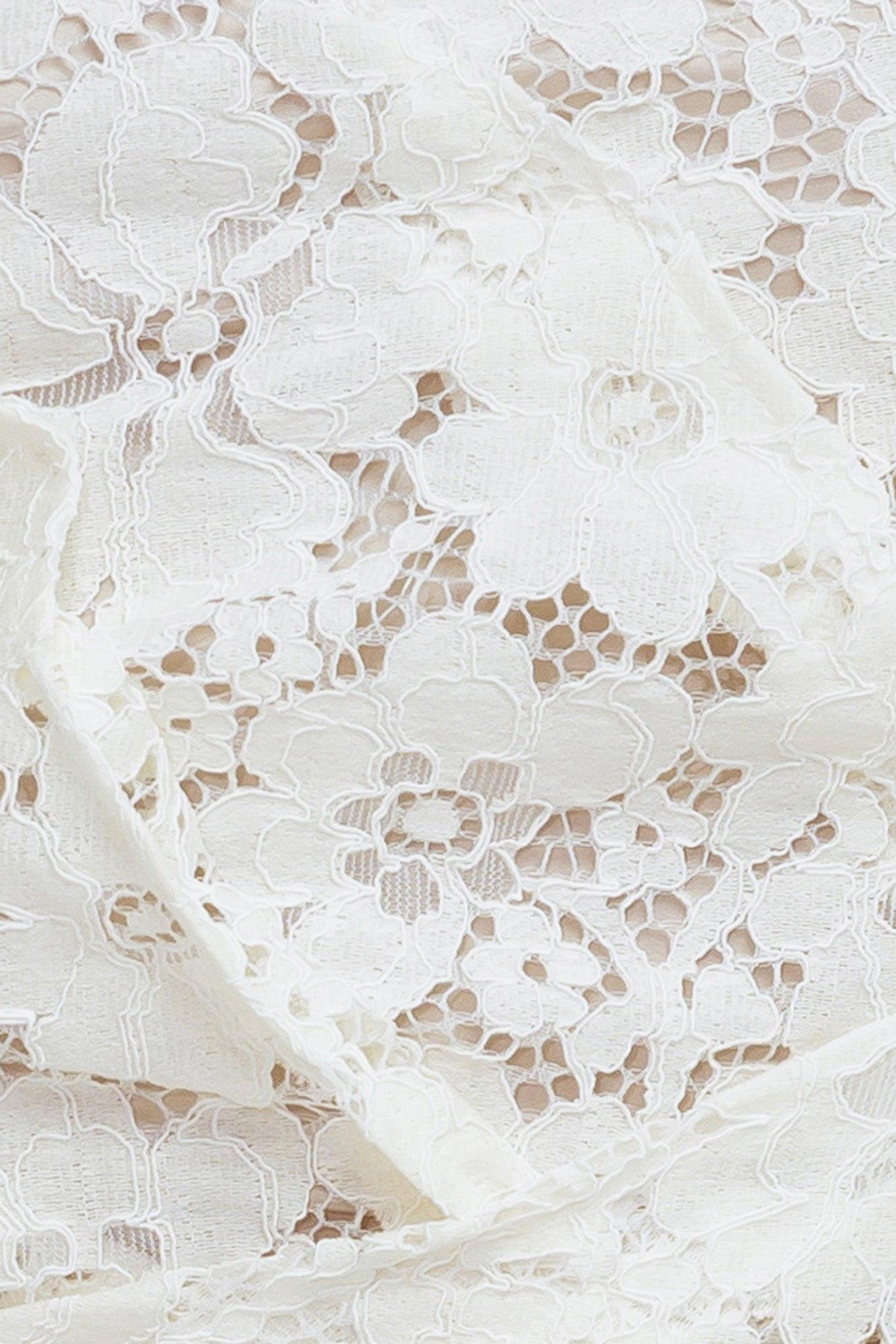 CHANTILLY FLAIR WOVEN LACE TUBE TOP