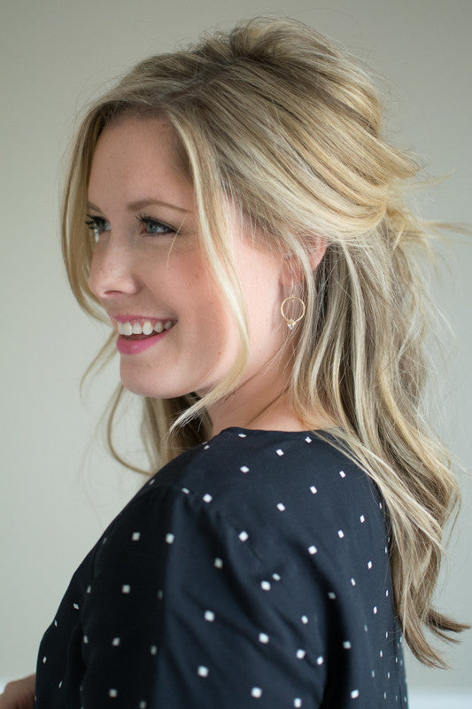 Herkimer Diamond Hoops - As Seen On The Small Things Blog