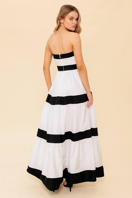 YOURS TO KEEP COLOR BLOKED MAXI DRESS
