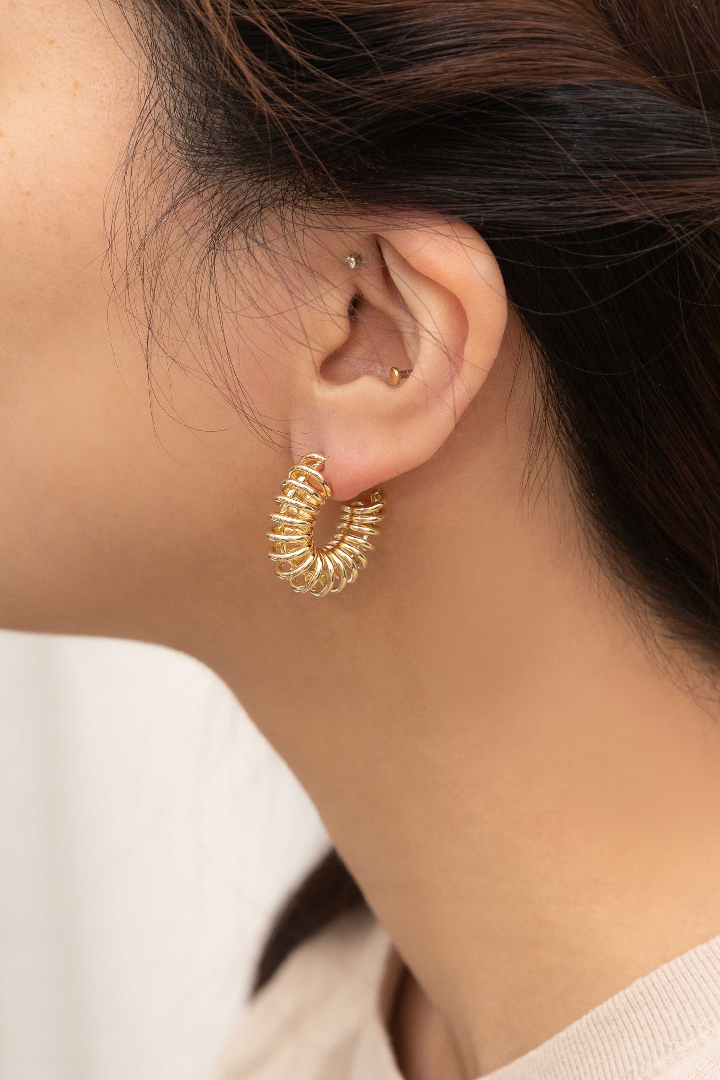Coiled Hoop Earrings