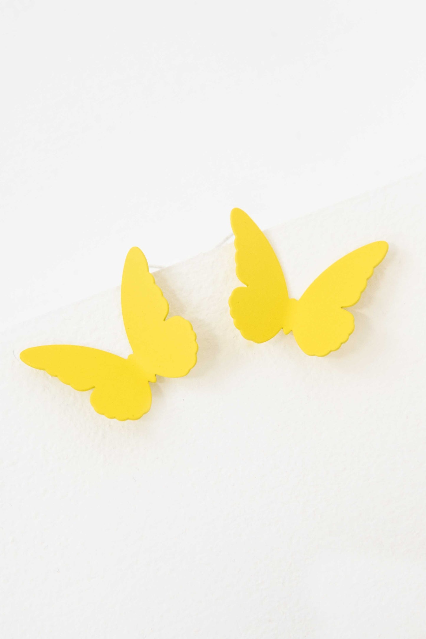 Flutter Post Earrings | Yellow