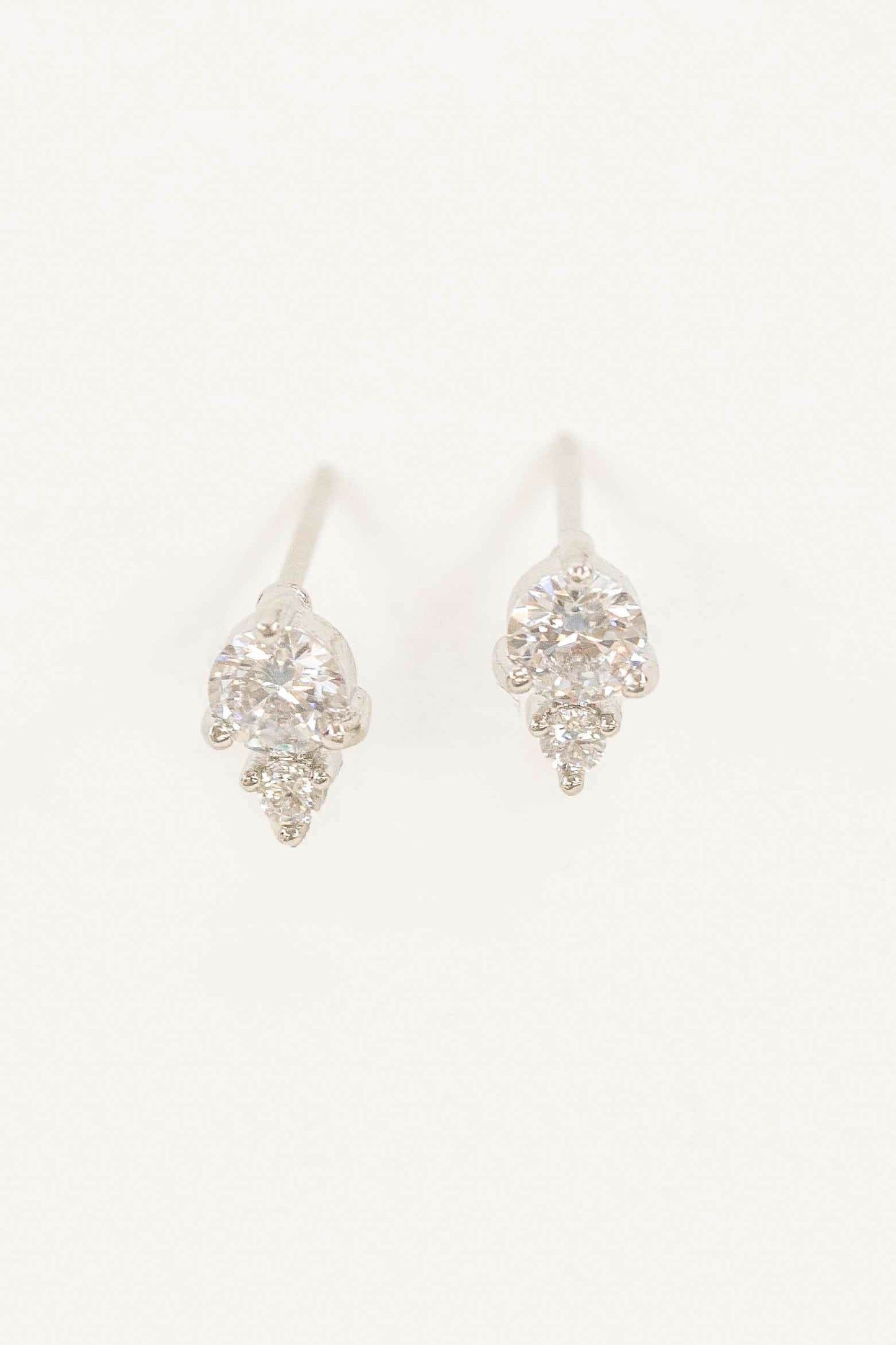 Mini Cluster Stud Earrings | Silver