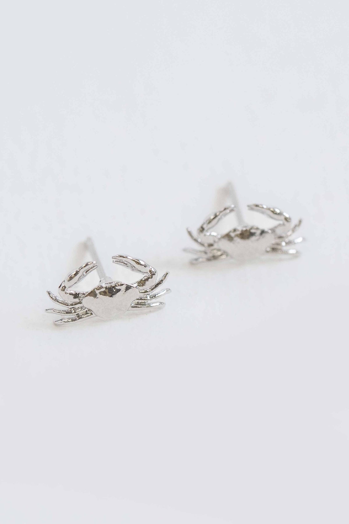 Bay Crab Earrings | Silver