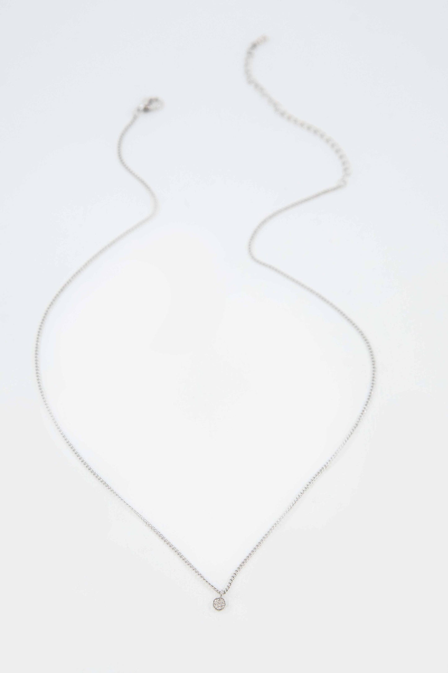 Dot Charm Necklace | Silver