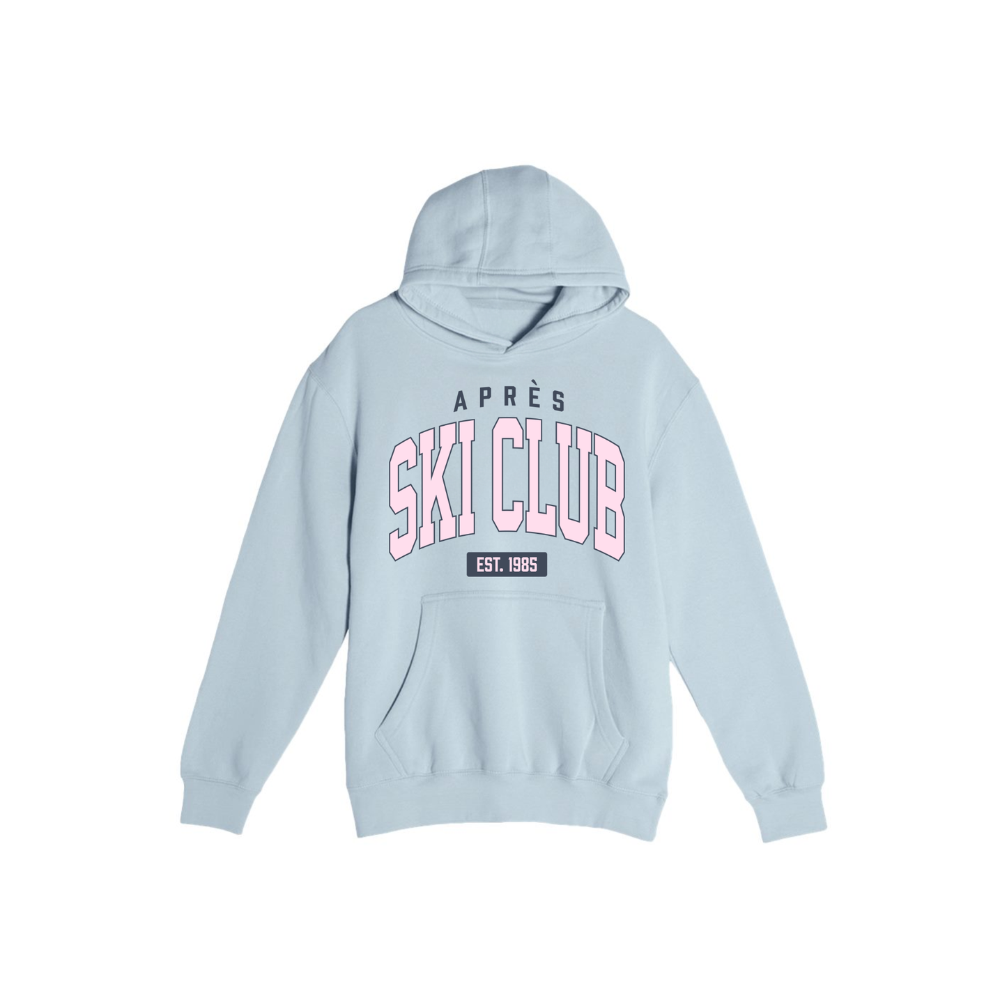 Après Ski Club Hoodie | Pink & Navy Graphic