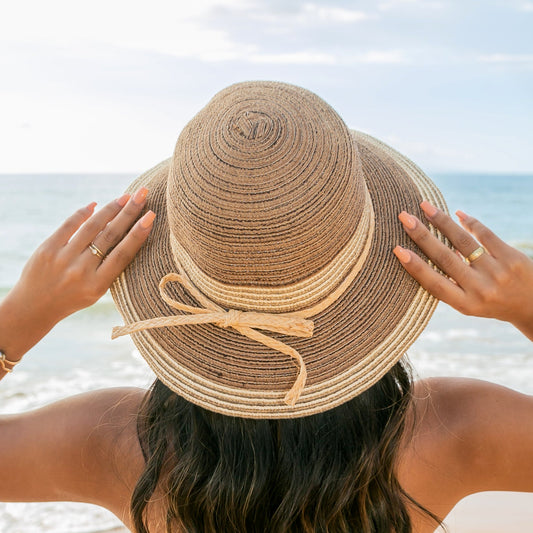 Multi Stripe Bow Accent Sunhat