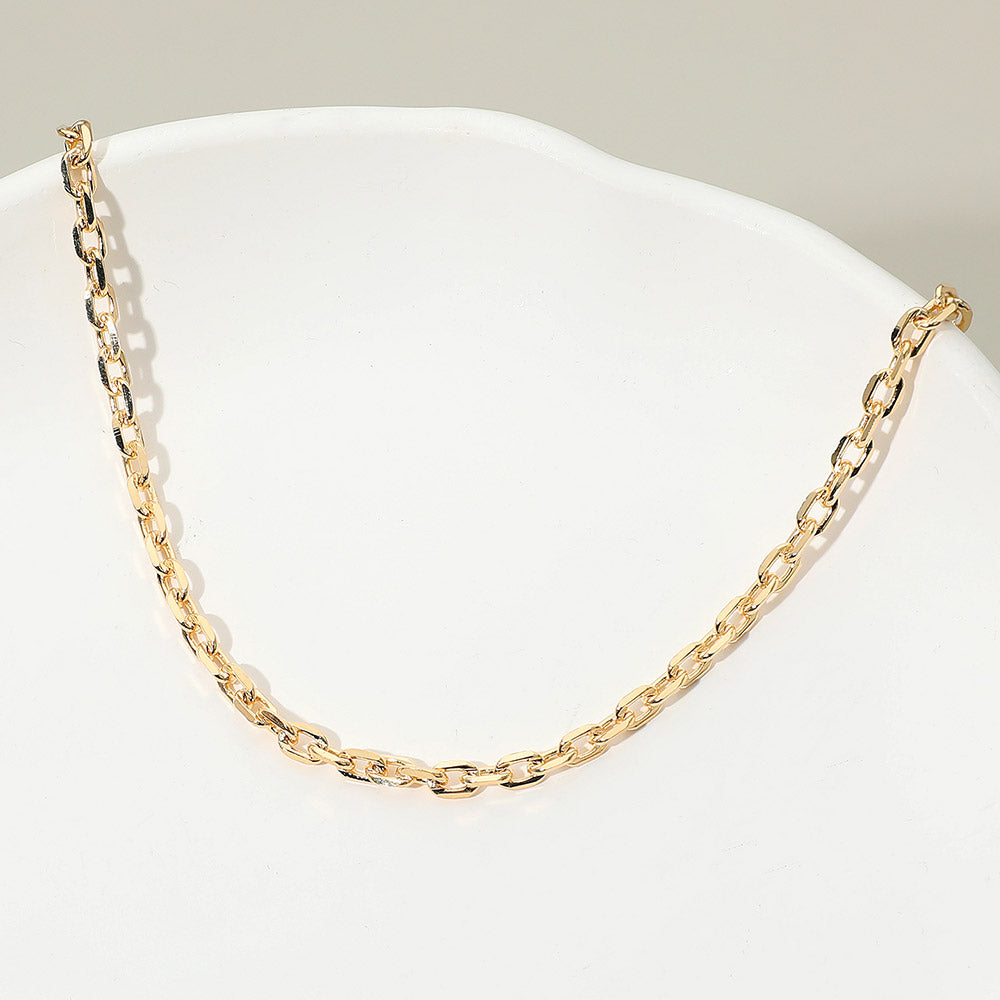 18K Gold Filled Classic Oval Link Chain Necklace