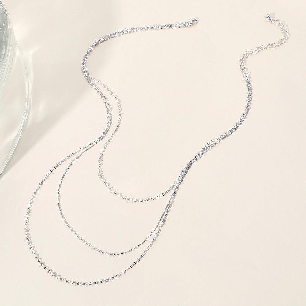 Secret Box_Triple Layered Metal Necklace