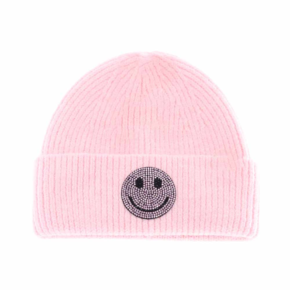 KIDS Rhinestone Smiley Face Cuff C.C Beanie