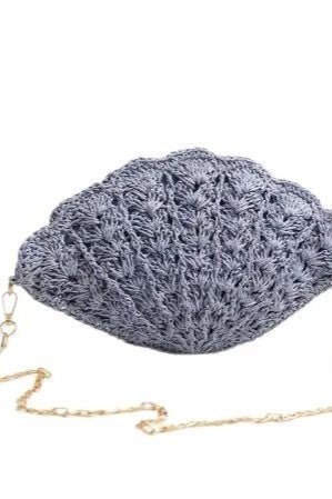 Miss Sparkling Crochet Shell-Shaped Bag