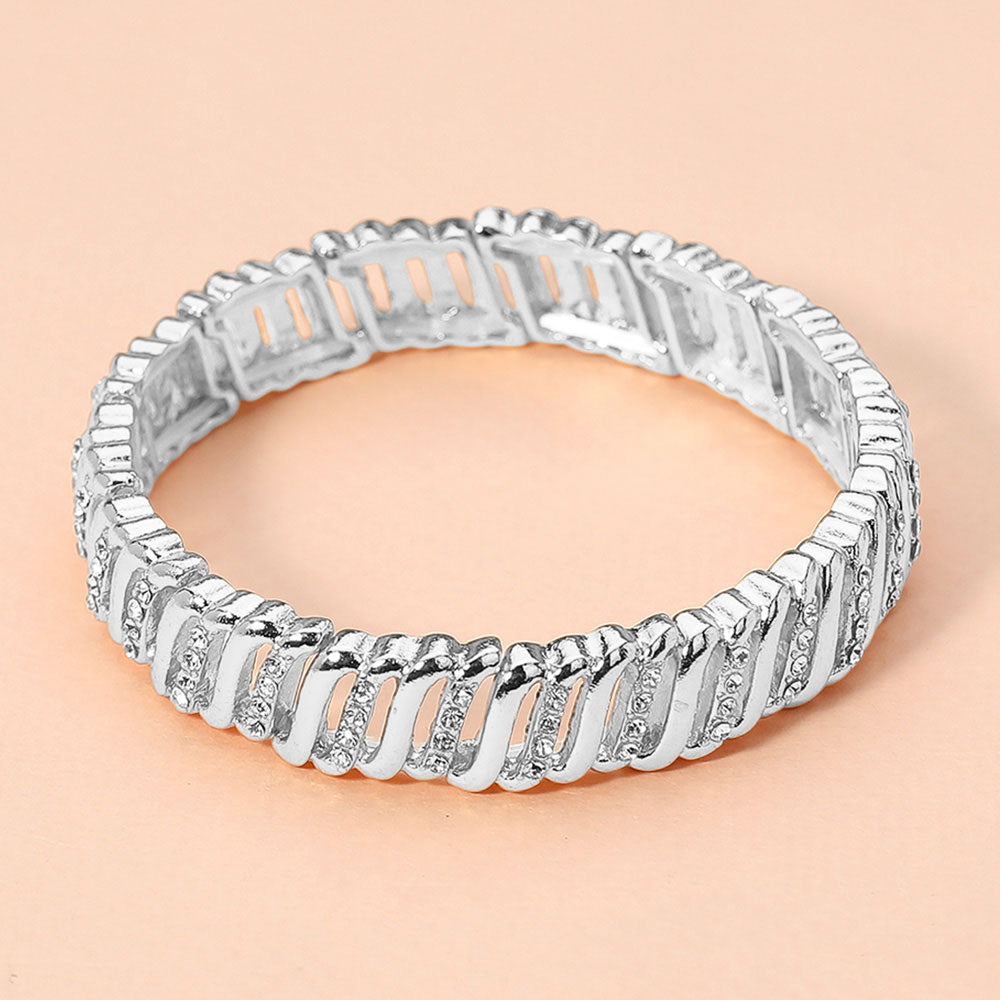 Stone Paved Stretch Bracelet