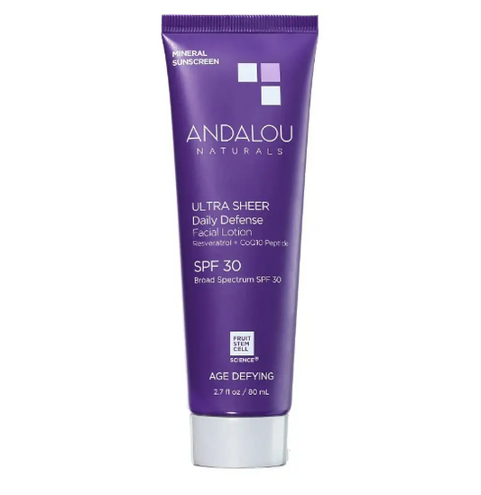 Andalou Naturals Ultra Sheer Daily Defense, Facial Lotion, SPF 30, 2.7 fl oz (80 ml)