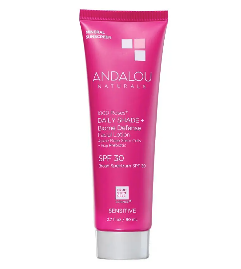 Andalou Naturals Sensitive Daily Shade + Biome Defense SPF 30 Facial Lotion 2.7 fl. oz.