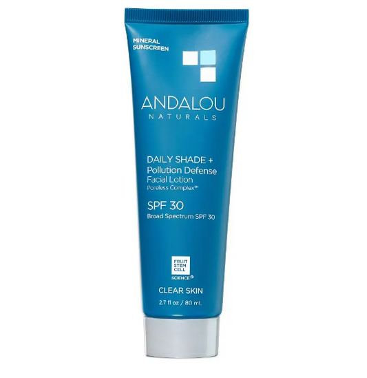 Andalou Naturals Daily Shade + Pollution Defense, Facial Lotion, SPF 30 , 2.7 fl oz (80 ml)