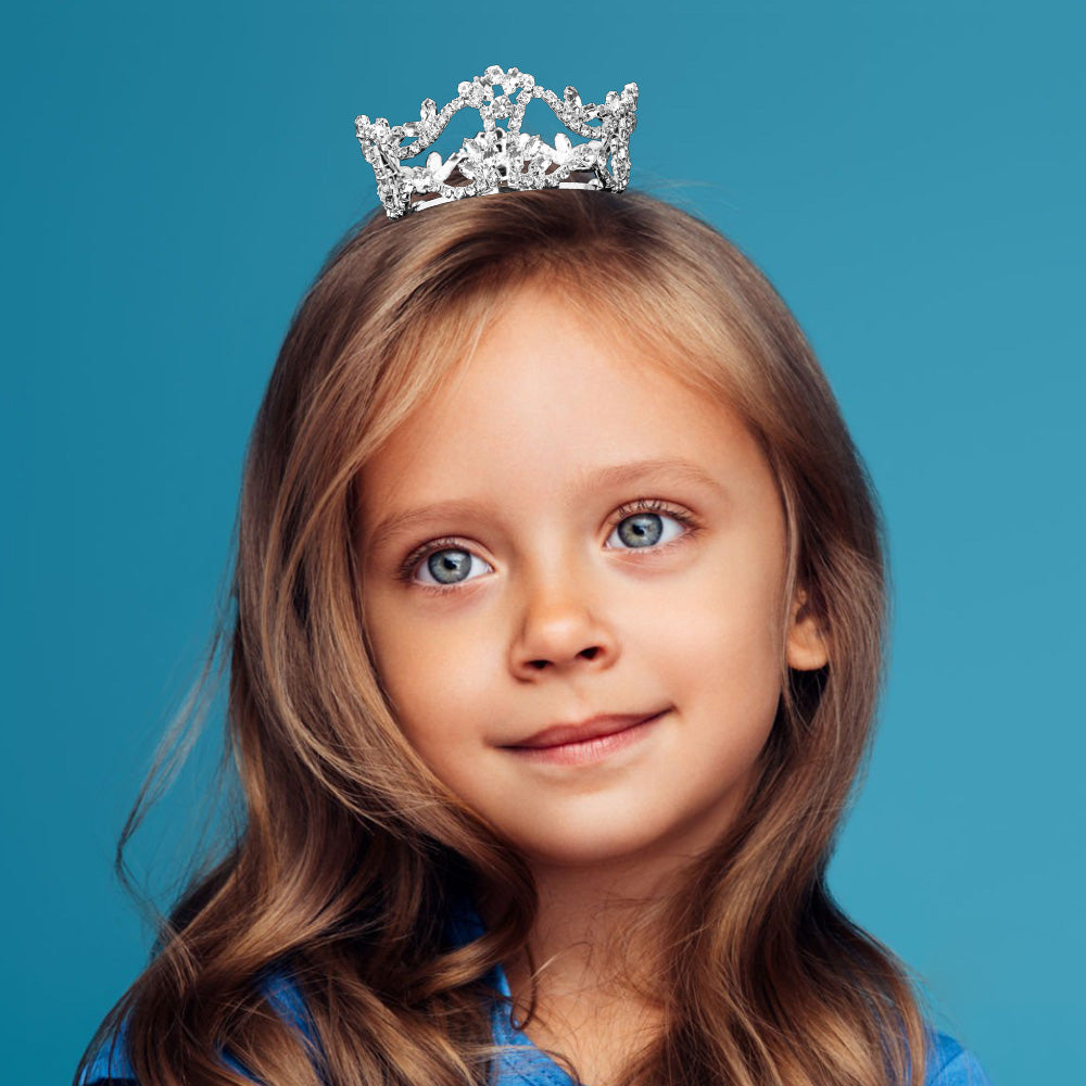 Rhinestone Crystal Paved Crown Mini Tiara
