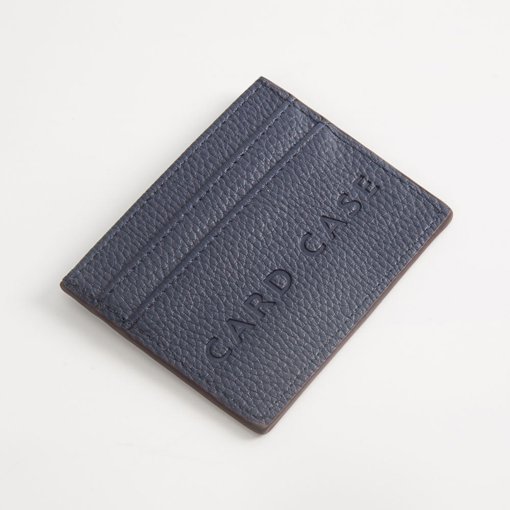 Textured Faux Leather Card Case Wallet