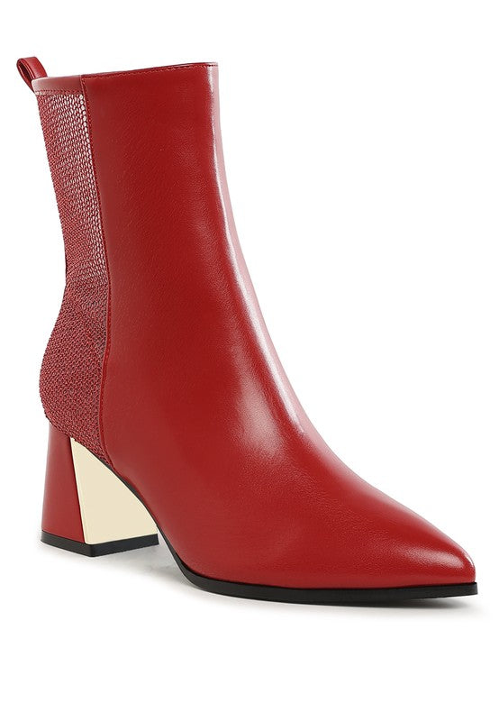 Mimosa Mesh Detail Pointy Ankle Boots | Modern Boutique Fashion
