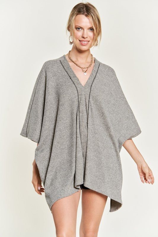 Vneck Poncho Top